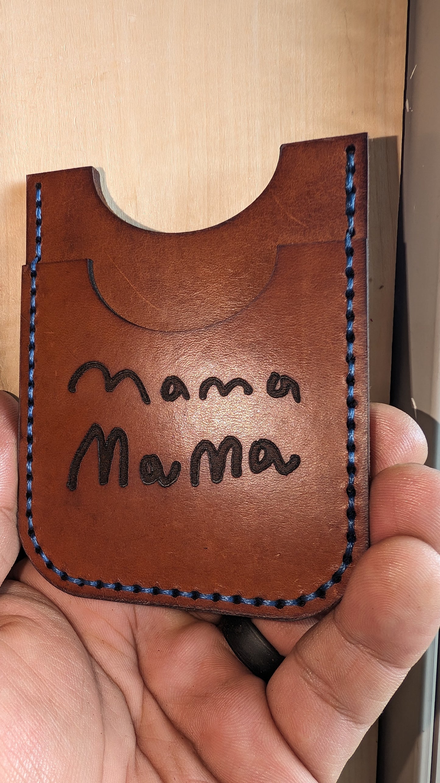 Customized Leather Card Carrier Wallet